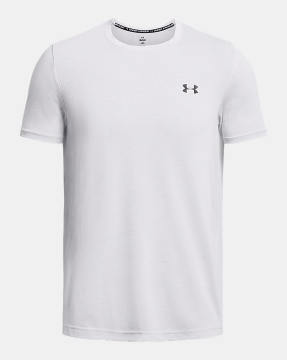 Męska koszulka z krótkimi rękawami UA Vanish Seamless, White, pdpMainDesktop image number 4